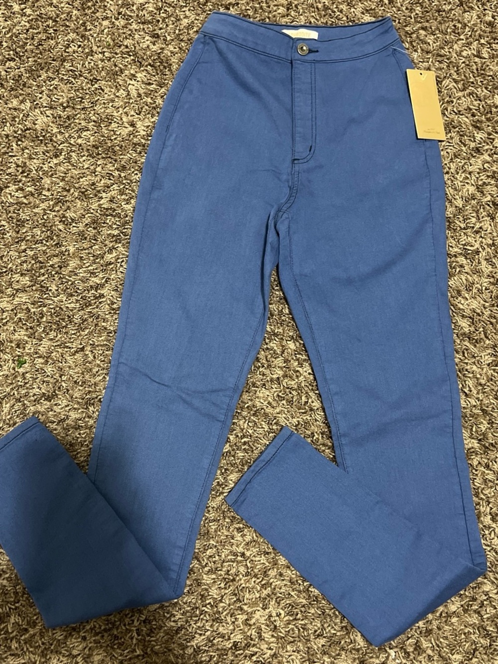 Aphrodite High-Waist Straight Leg Pants - Blue